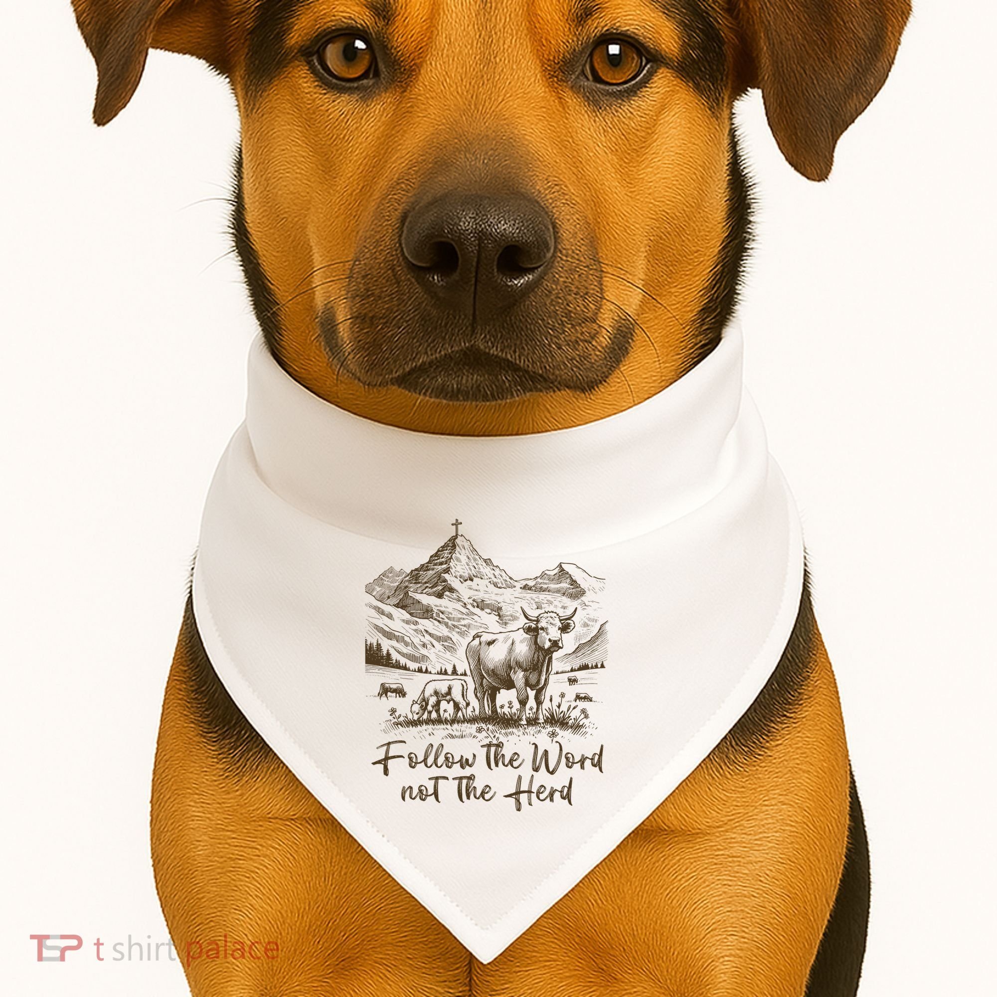 Follow The Word Not The Herd USA-Made Doggie Bandana