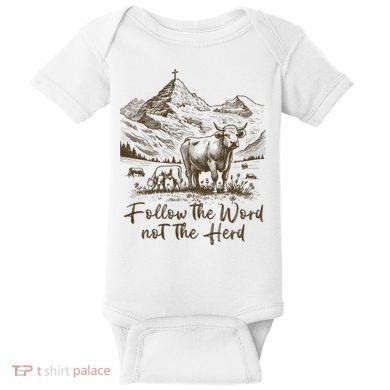 Follow The Word Not The Herd Baby Bodysuit