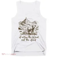 Follow The Word Not The Herd Tank Top thumb 0