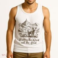 Follow The Word Not The Herd Tank Top thumb 3
