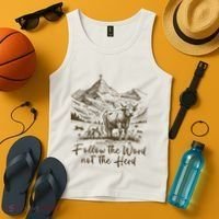 Follow The Word Not The Herd Tank Top thumb 4