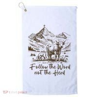 Follow The Word Not The Herd Golf Towel thumb 0