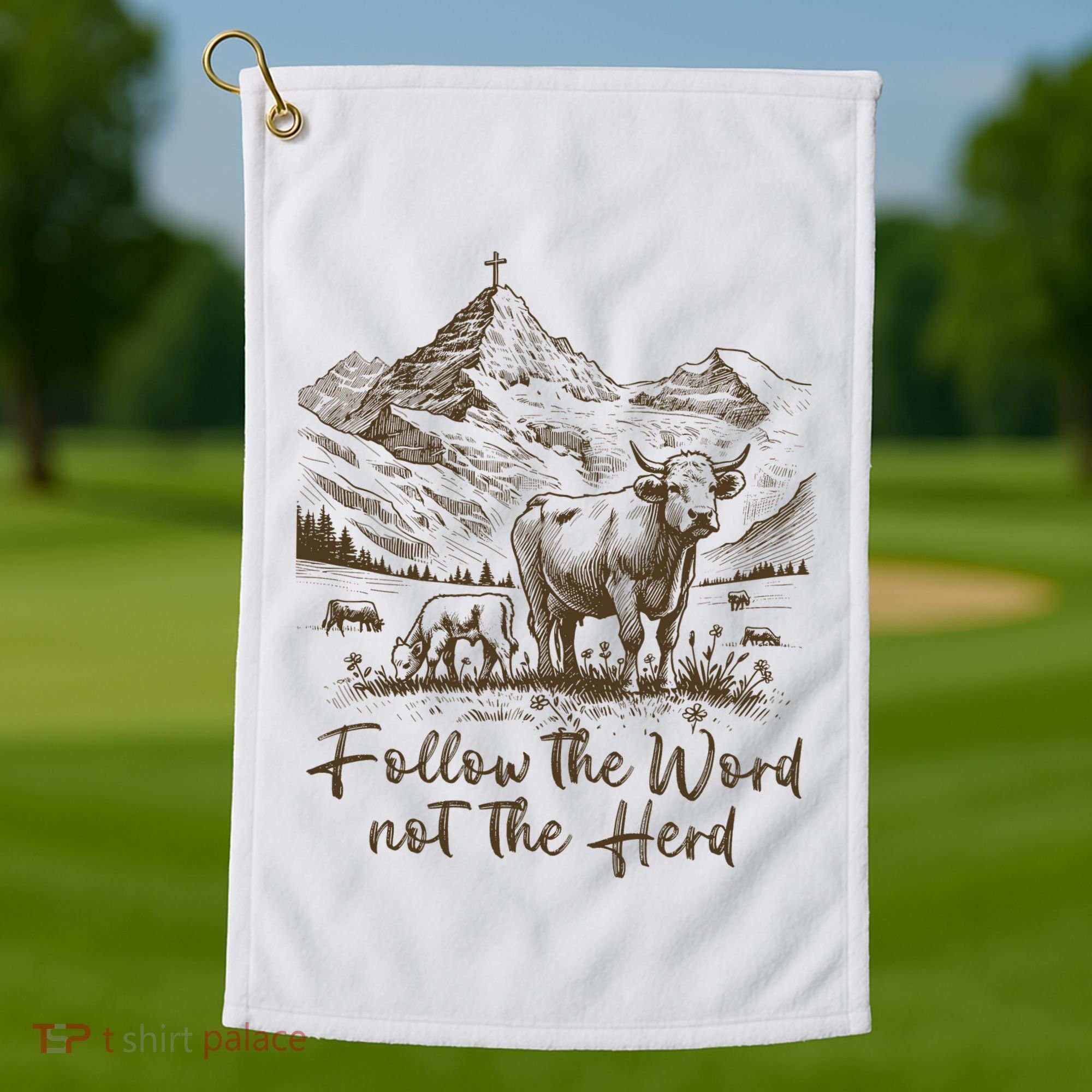 Follow The Word Not The Herd Golf Towel