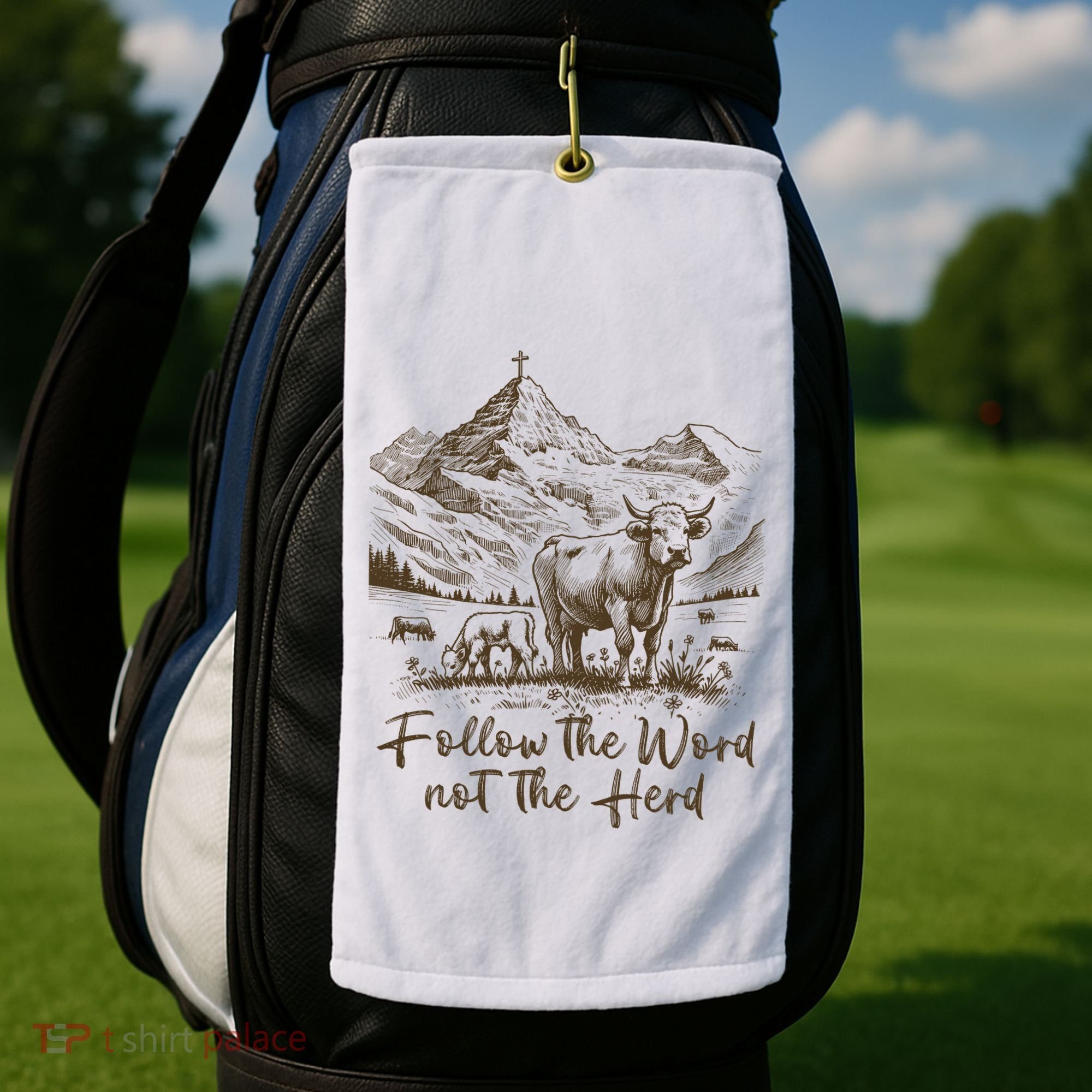Follow The Word Not The Herd Golf Towel