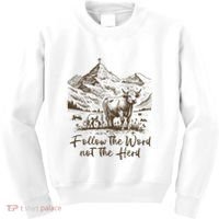 Follow The Word Not The Herd Kids Sweatshirt thumb 0