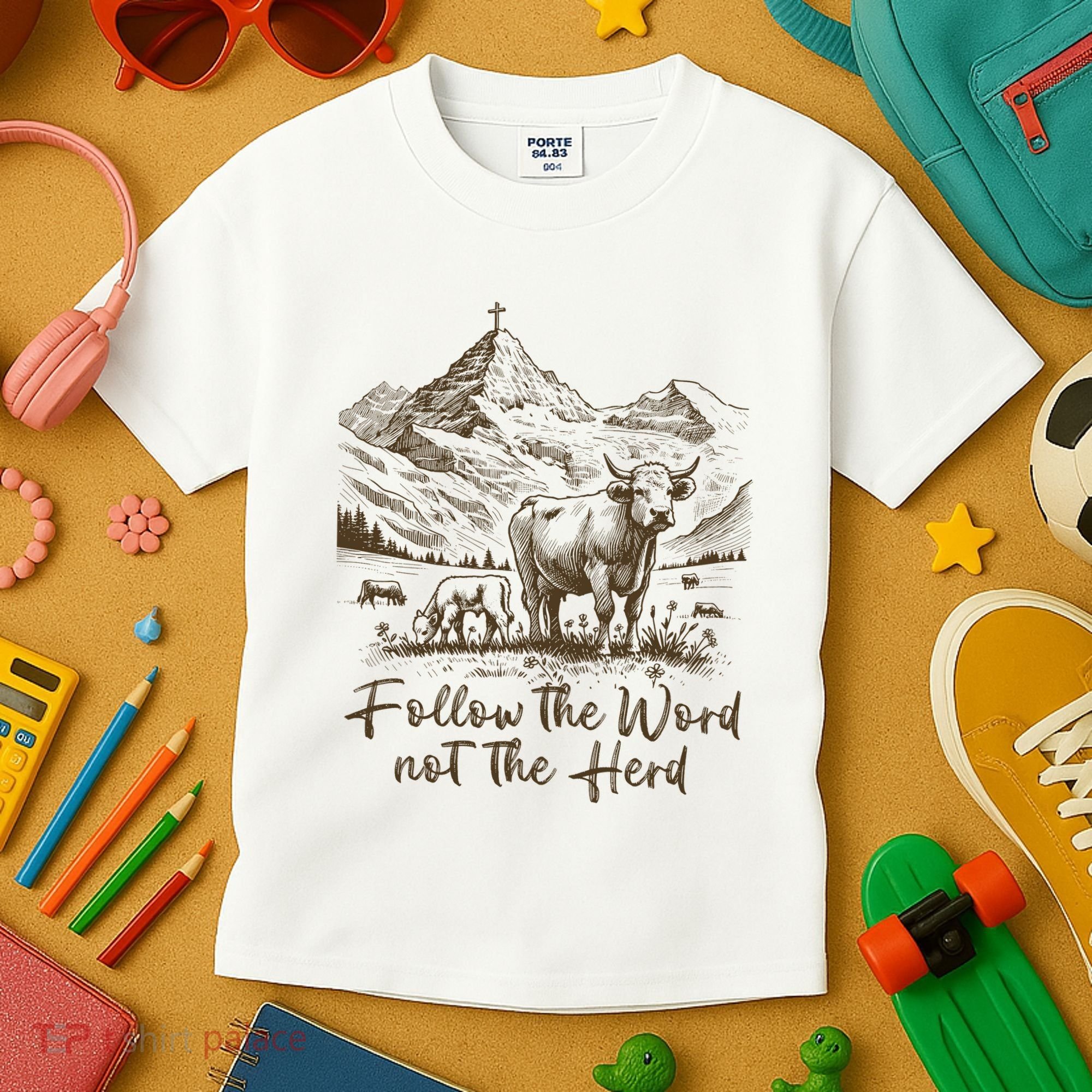 Follow The Word Not The Herd Kids T-Shirt