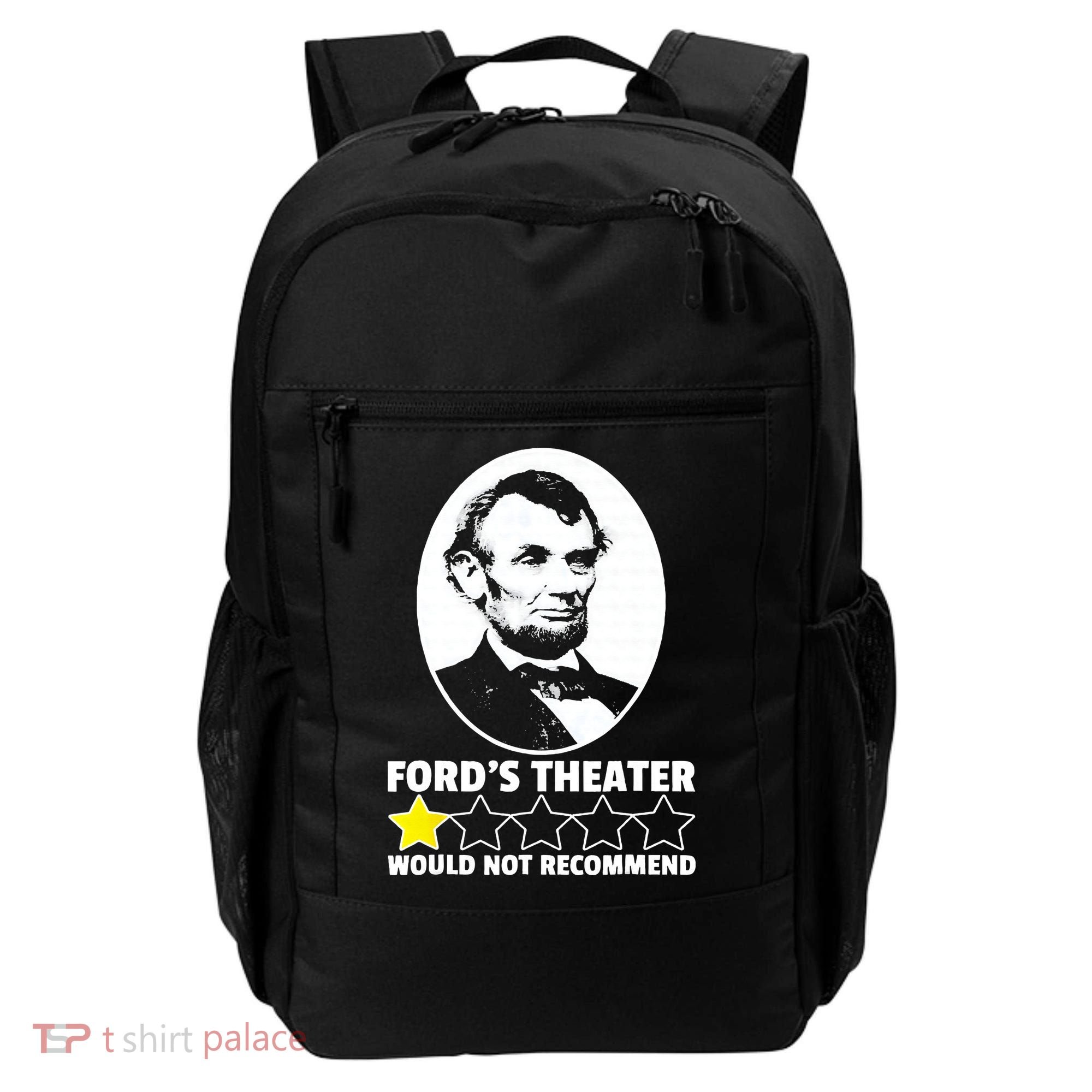 Ford's Theater Would Not Recommend 1Star Abraham Lincoln Backpack