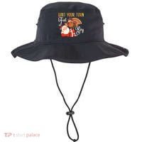 Funny Thanksgiving Wait Your Turn Fat Boy Turkey Santa Bucket Hat thumb 0