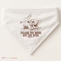 Follow The Word Not The Herd Isaiah 8:11:13castles USA-Made Doggie Bandana thumb 0