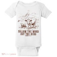 Follow The Word Not The Herd Isaiah 8:11:13castles Baby Bodysuit thumb 0
