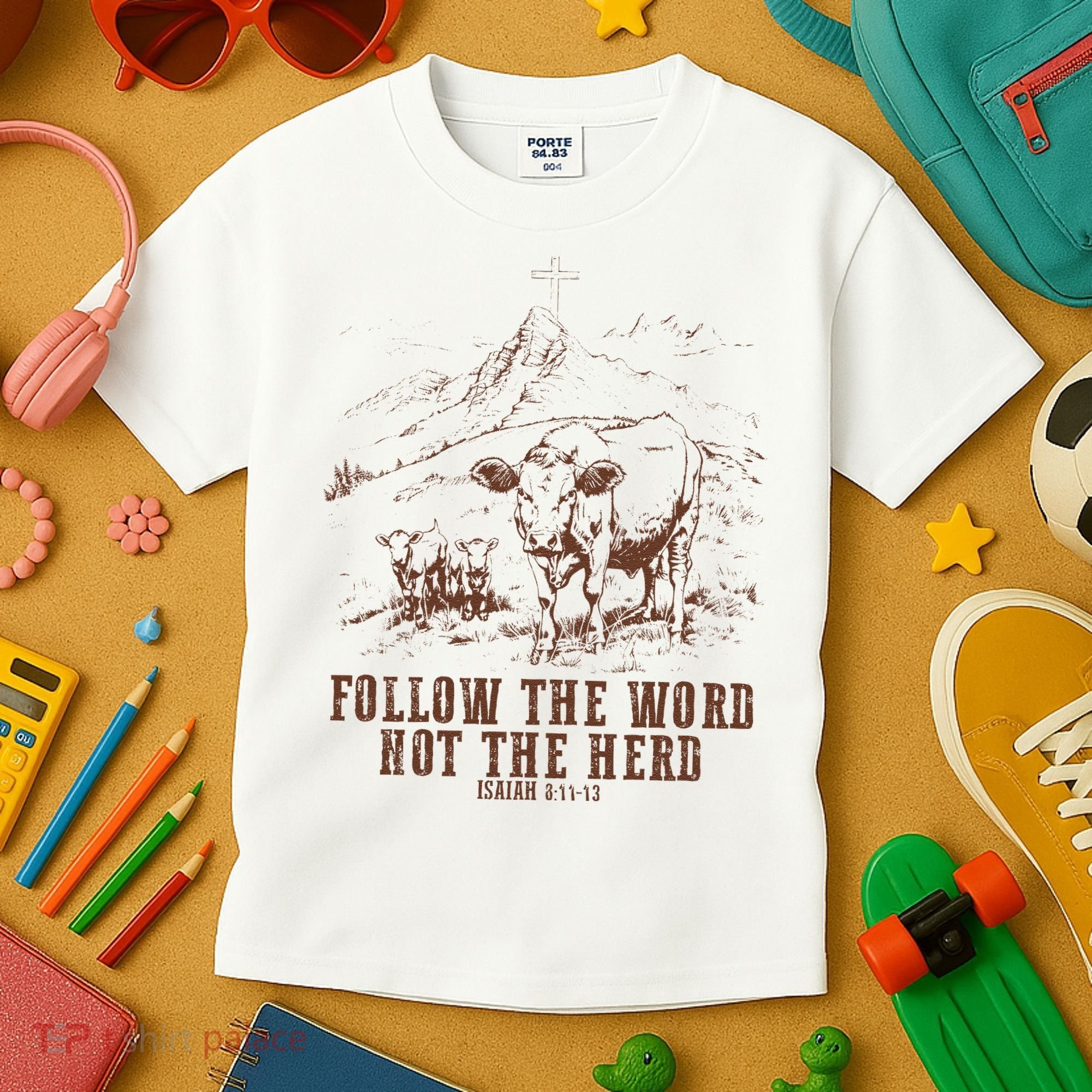 Follow The Word Not The Herd Isaiah 8:11:13castles Kids T-Shirt