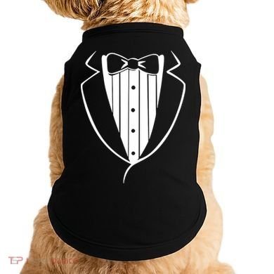 Fake Tuxedo White Doggie Tank