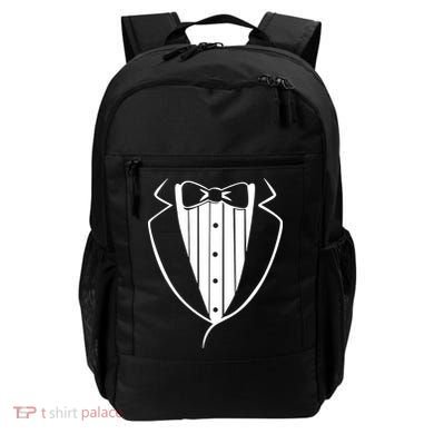 Fake Tuxedo White Backpack