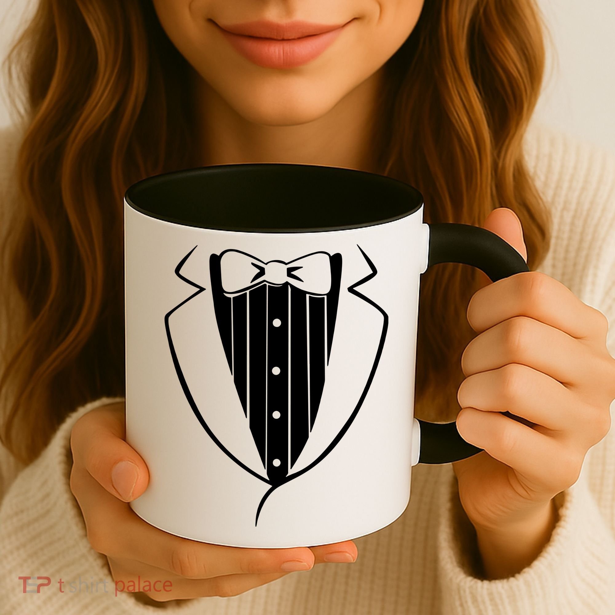 Fake Tuxedo White Coffee Mug