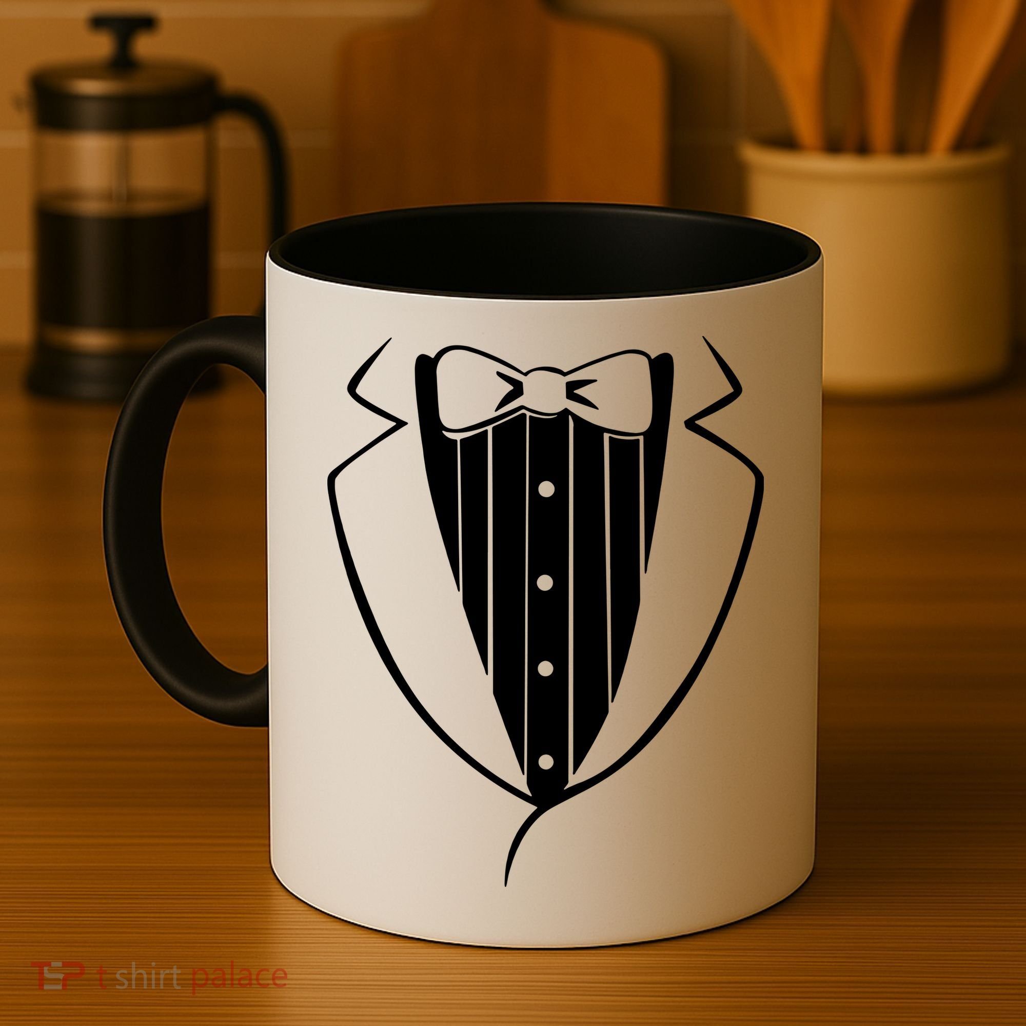 Fake Tuxedo White Coffee Mug