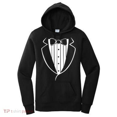 Fake Tuxedo White Women's Hoodie