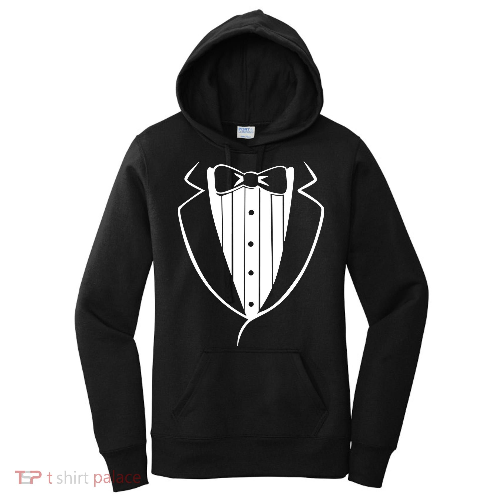 Fake Tuxedo White Women's Hoodie