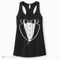 Fake Tuxedo White Women's Tank Top thumb 0