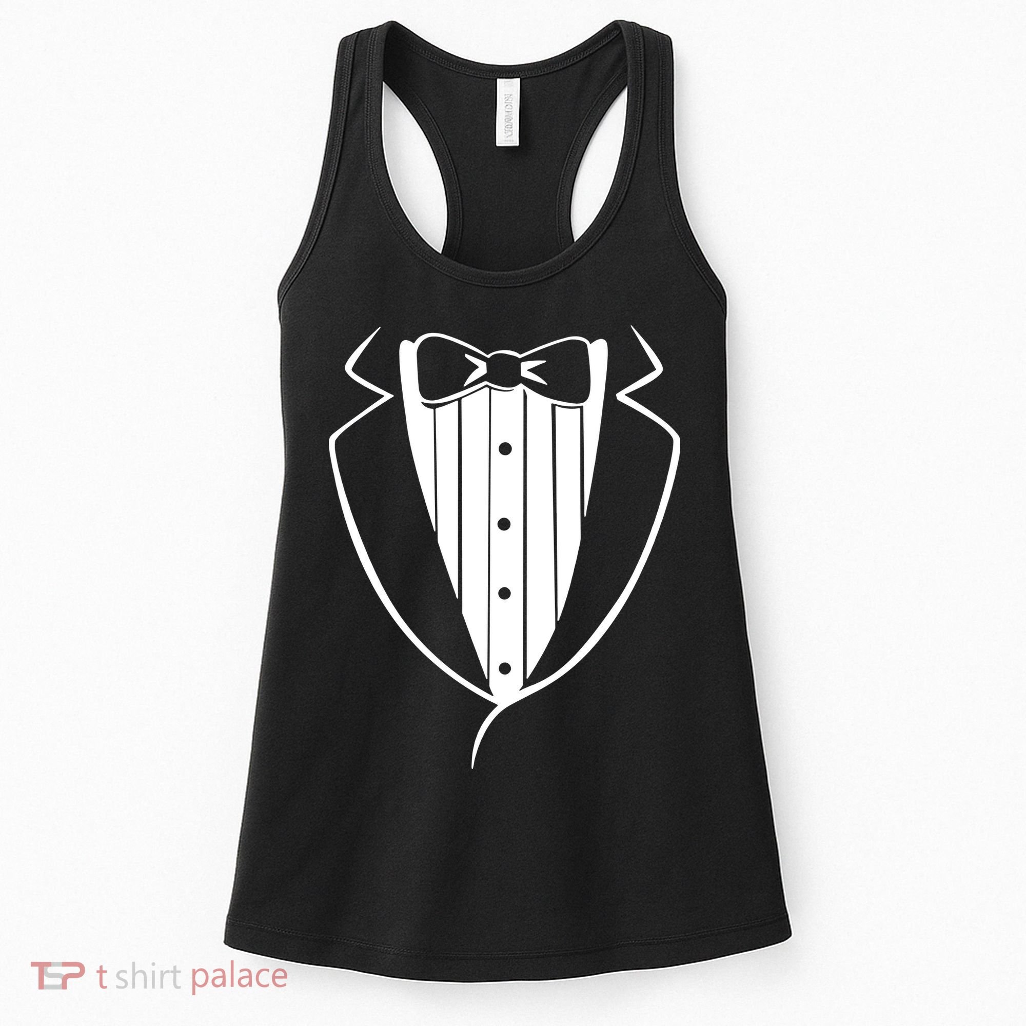 Fake Tuxedo White Women's Tank Top
