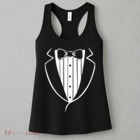 Fake Tuxedo White Women's Tank Top thumb 3