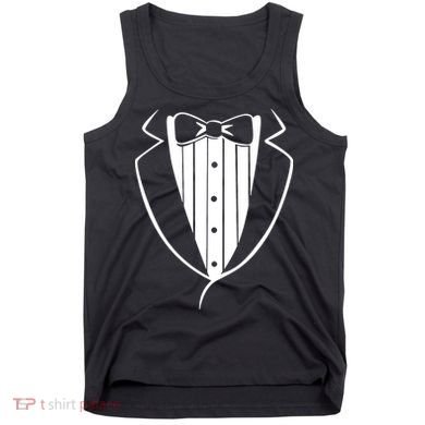 Fake Tuxedo White Tank Top