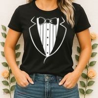 Fake Tuxedo White Women's T-Shirt thumb 2