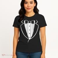 Fake Tuxedo White Women's T-Shirt thumb 4