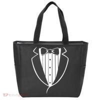 Fake Tuxedo White Tote Bag thumb 0