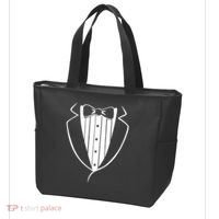 Fake Tuxedo White Tote Bag thumb 3