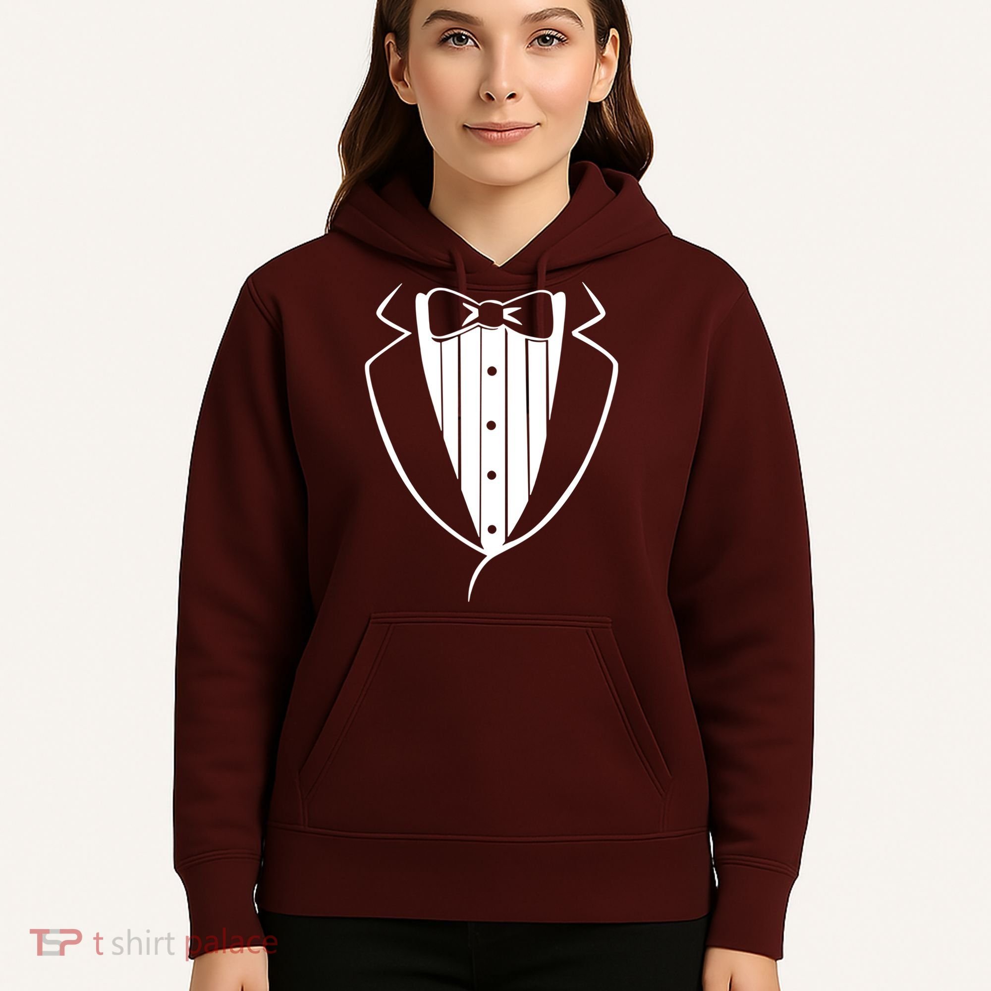 Fake Tuxedo White Hoodie