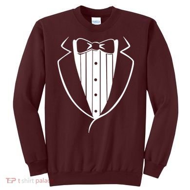 Fake Tuxedo White Sweatshirt