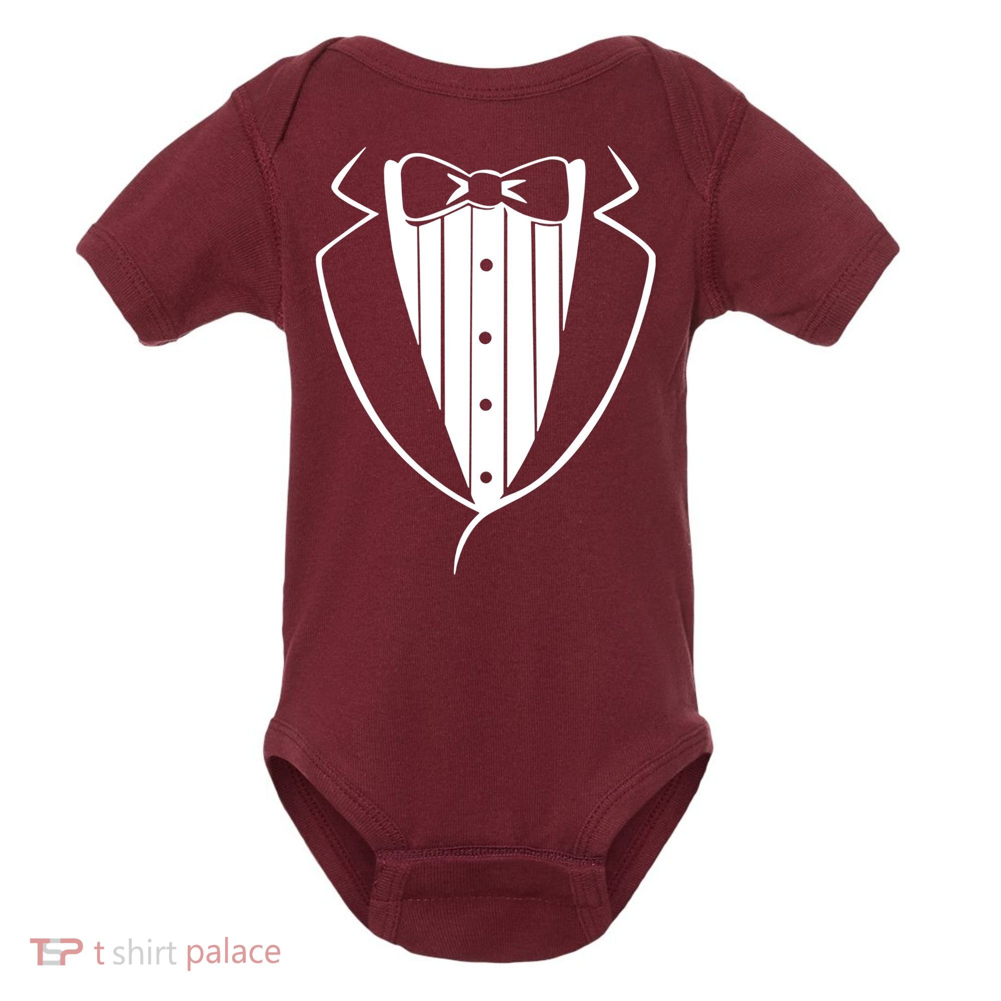Fake Tuxedo White Baby Bodysuit