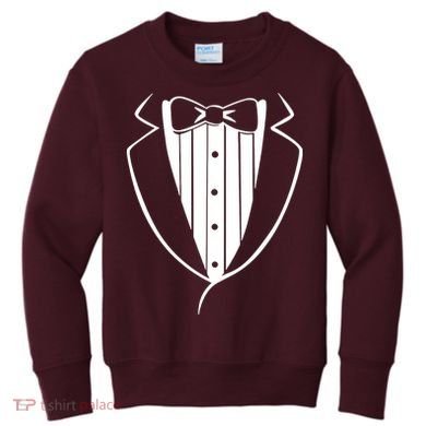 Fake Tuxedo White Kids Sweatshirt