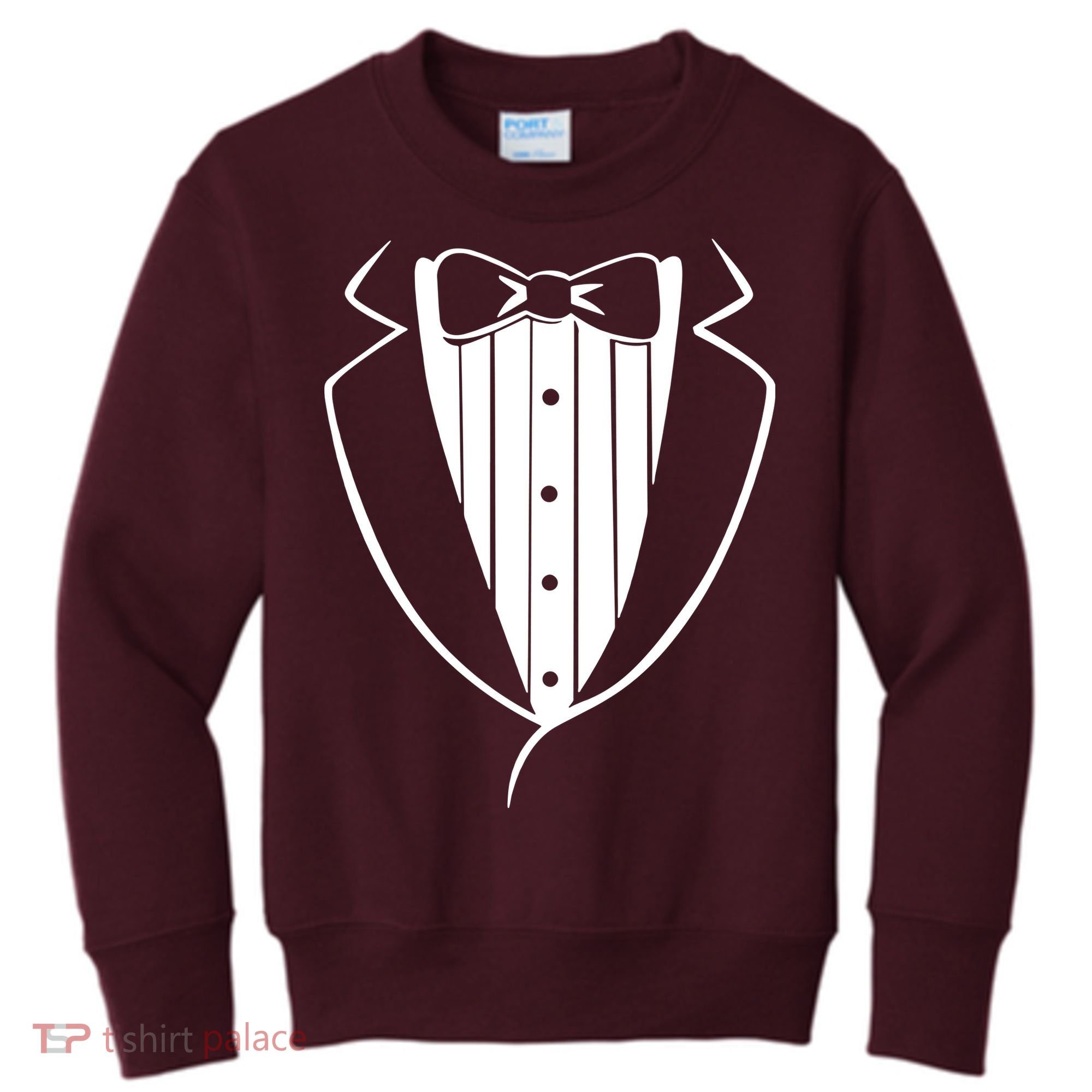 Fake Tuxedo White Kids Sweatshirt