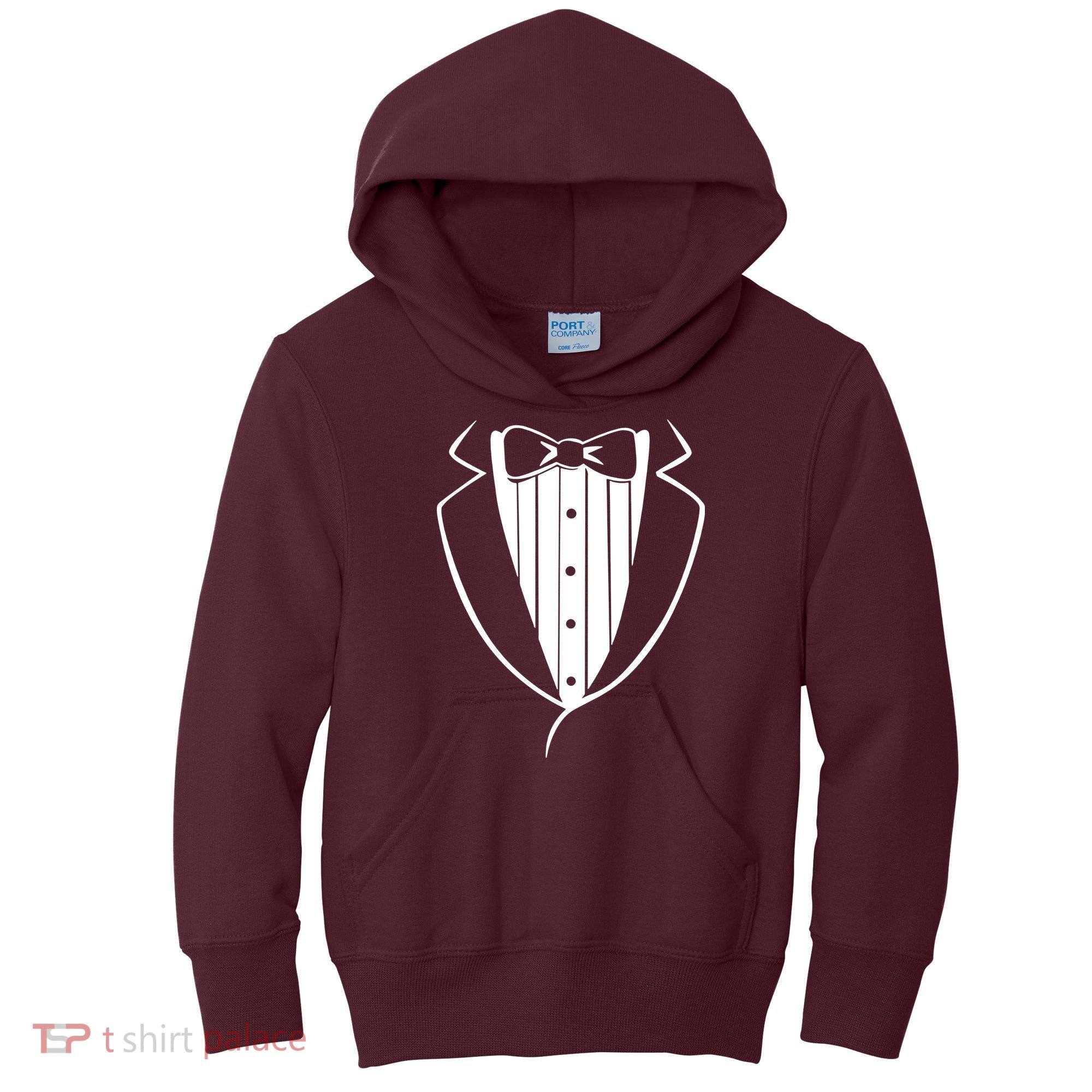 Fake Tuxedo White Kids Hoodie
