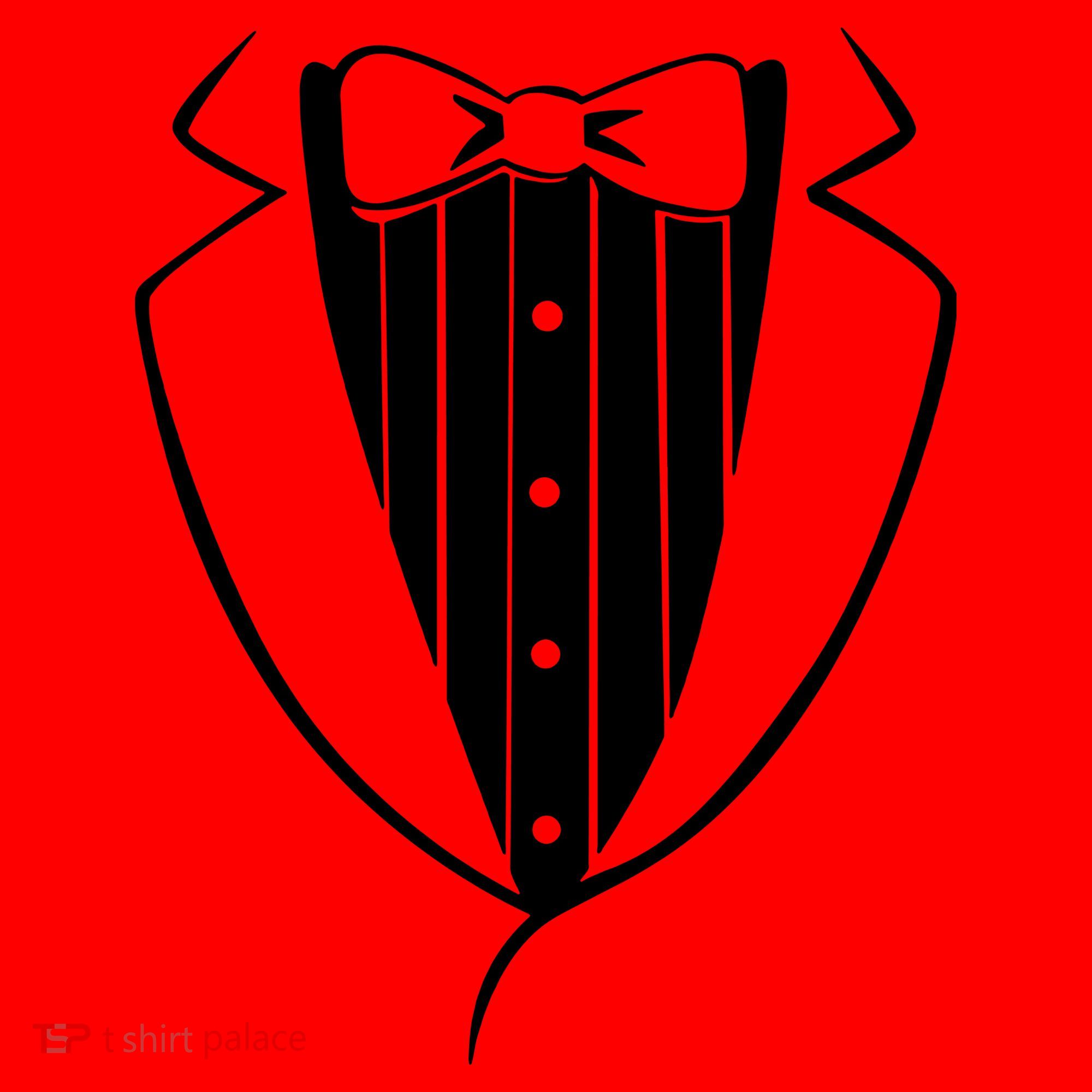 Fake Tuxedo White Santa Hat