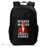 Funny Trump Winner Winner Turkey Dinner Thanksgiving Gift Backpack thumb 0