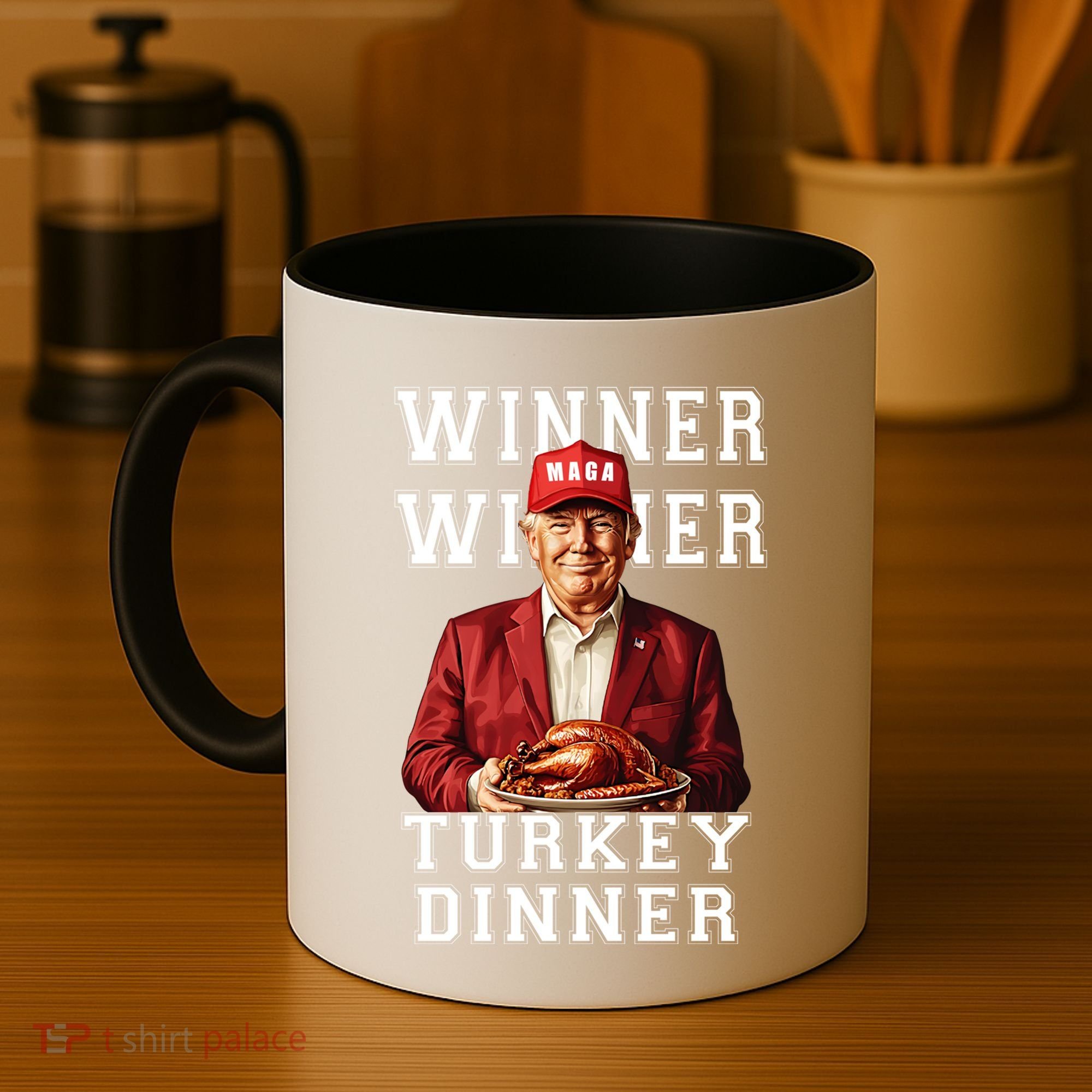 Funny Trump Winner Winner Turkey Dinner Thanksgiving Gift Coffee Mug