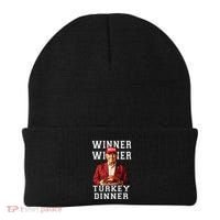 Funny Trump Winner Winner Turkey Dinner Thanksgiving Gift Beanie thumb 0