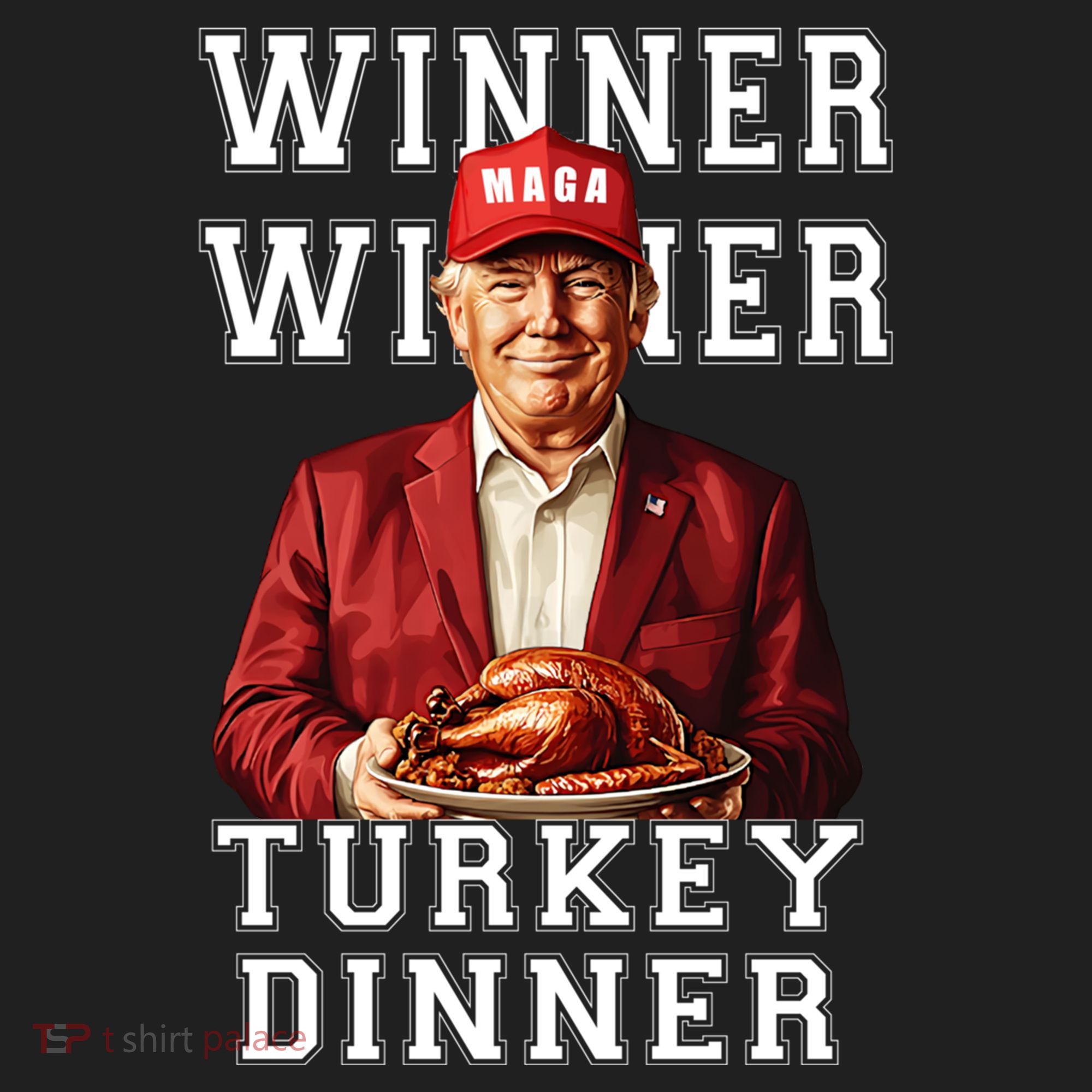 Funny Trump Winner Winner Turkey Dinner Thanksgiving Gift Beanie