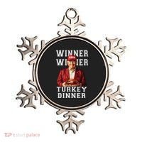 Funny Trump Winner Winner Turkey Dinner Thanksgiving Gift Ornament thumb 0