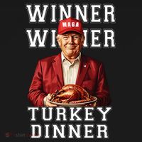 Funny Trump Winner Winner Turkey Dinner Thanksgiving Gift Ornament thumb 1