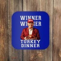 Funny Trump Winner Winner Turkey Dinner Thanksgiving Gift Coaster thumb 0