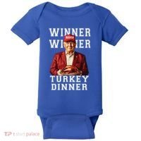 Funny Trump Winner Winner Turkey Dinner Thanksgiving Gift Baby Bodysuit thumb 0
