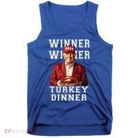 Funny Trump Winner Winner Turkey Dinner Thanksgiving Gift Tank Top thumb 0