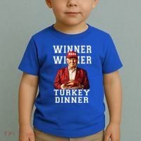 Funny Trump Winner Winner Turkey Dinner Thanksgiving Gift Toddler T-Shirt thumb 2