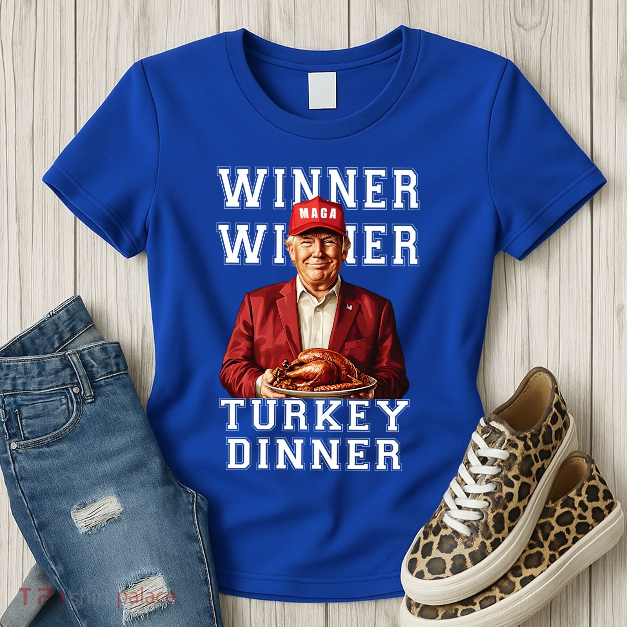 Funny Trump Winner Winner Turkey Dinner Thanksgiving Gift Women's T-Shirt