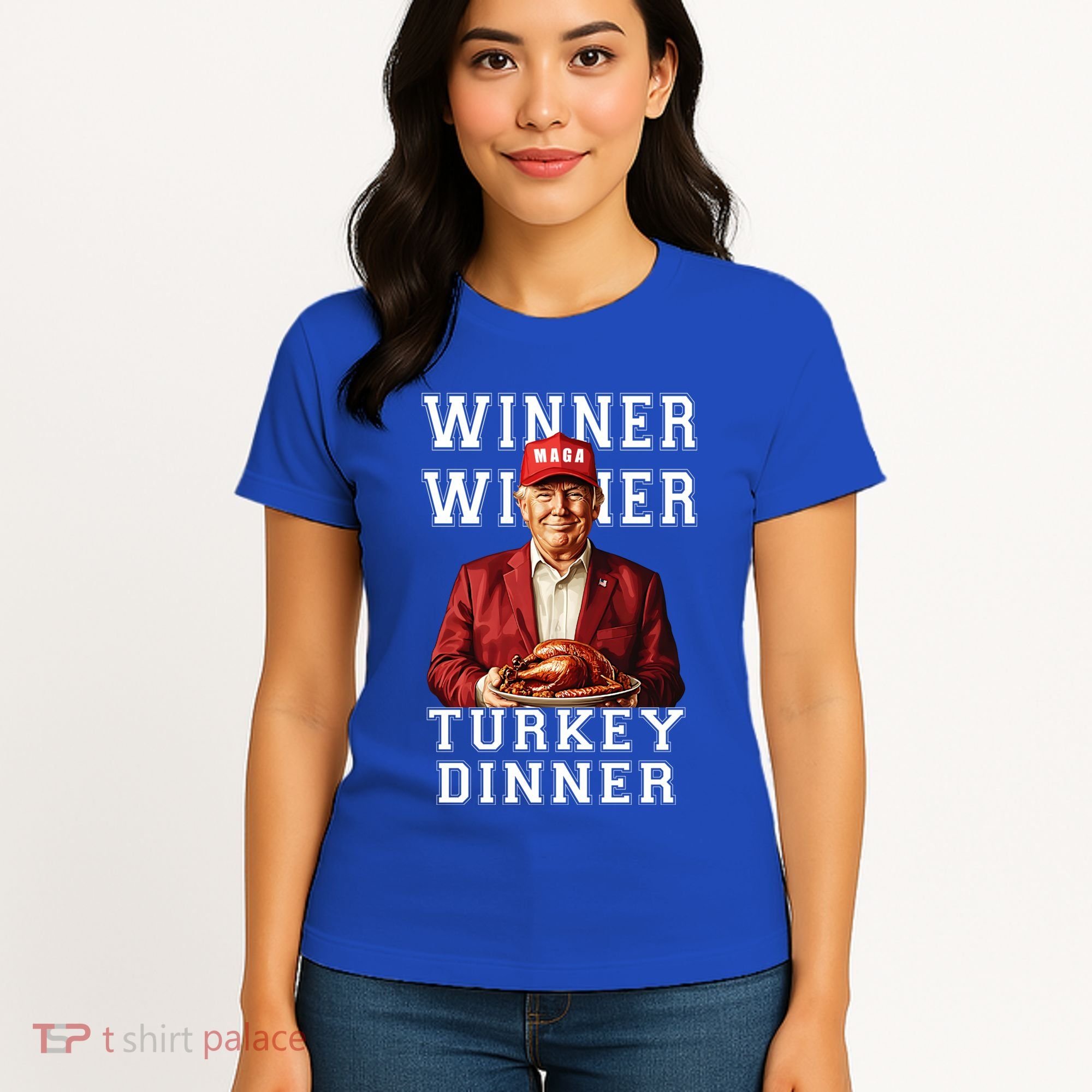 Funny Trump Winner Winner Turkey Dinner Thanksgiving Gift Women's T-Shirt