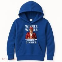 Funny Trump Winner Winner Turkey Dinner Thanksgiving Gift Kids Hoodie thumb 0