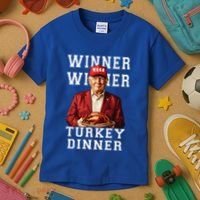 Funny Trump Winner Winner Turkey Dinner Thanksgiving Gift Kids T-Shirt thumb 3